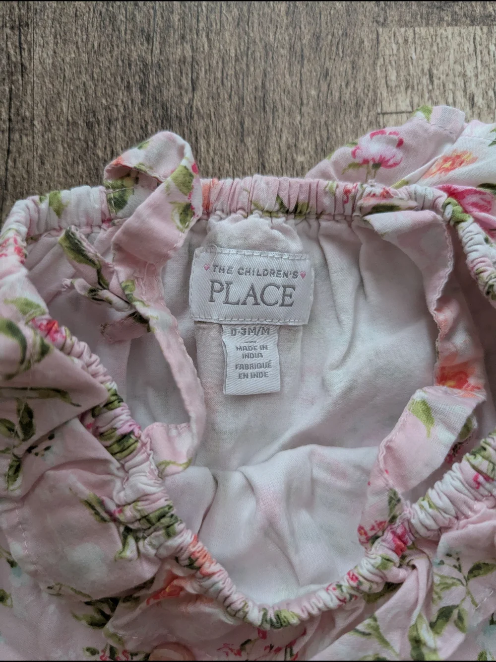 The Children's Place Pink Floral Bubble Romper